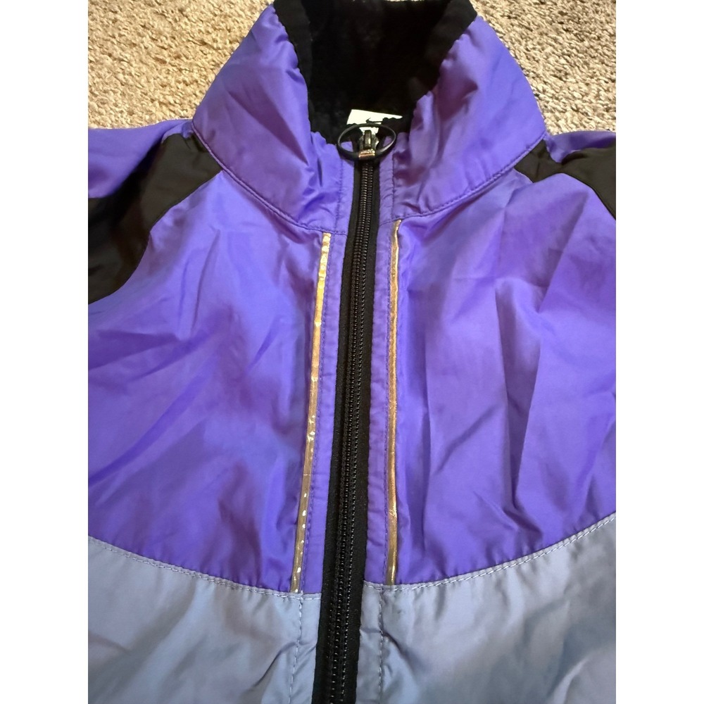 Nike Womens Windbreaker Jacket Purple Light Blue Black Sportswear Zip Up - Picture 2 of 11